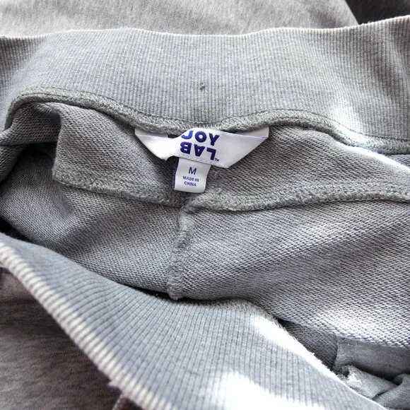 JoyLab Gray Jogger Sweatpants Elastic Cuffs Pockets Size M - Picture 3 of 4